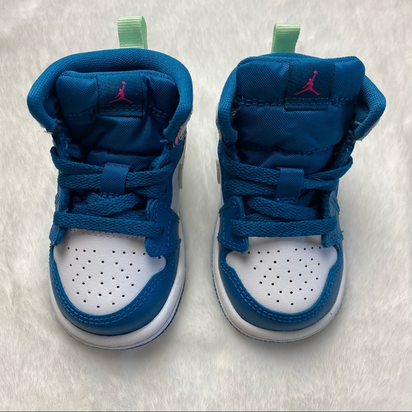 Air Jordan 1 Mid Green Abyss Frosted Spruce - Picture 2 of 5